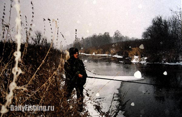 Спиннинг на реке зимой