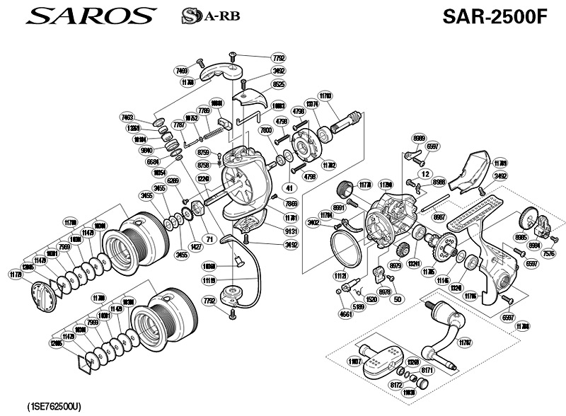 shimano saros 2500f schematics