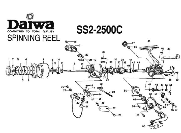 daiwa ss ii 2500c схема