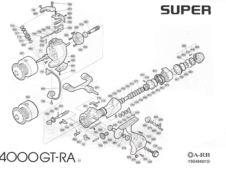 shimano super gt 4000 ra schematic diagram