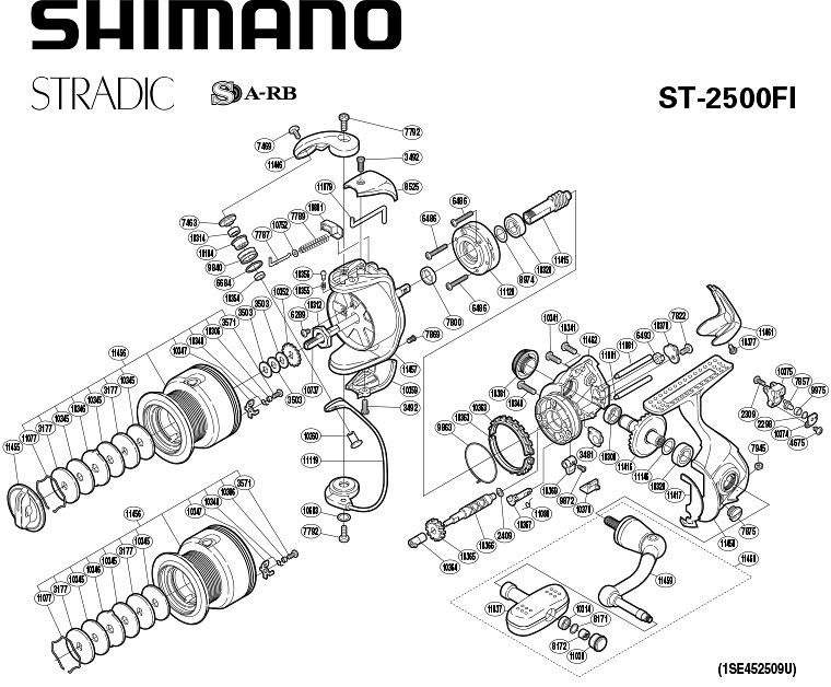 shimano stradic 2500fi schematic
