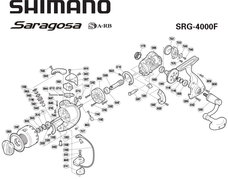 shimano saragosa 4000F schematic