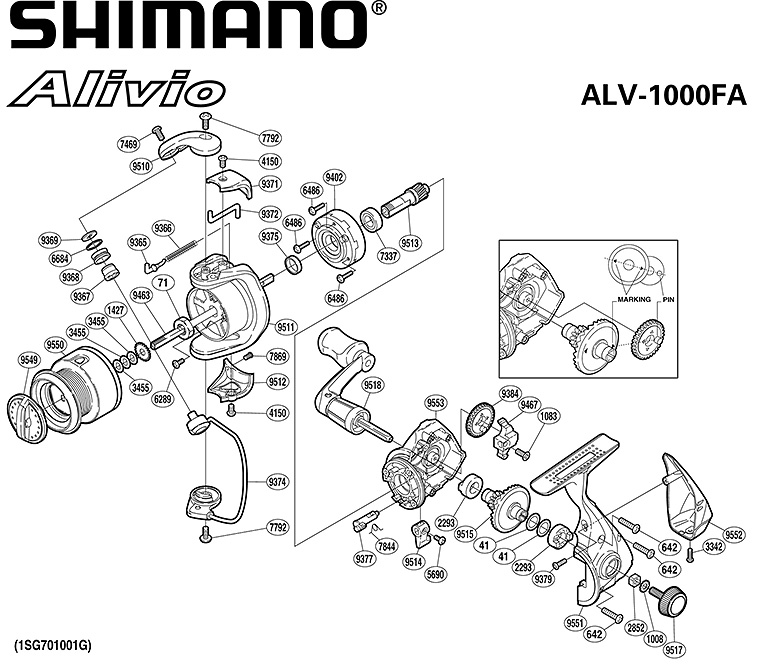 shimano alivio 1000FA схема