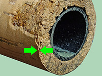 пробковый шпон на рукоятке удилища