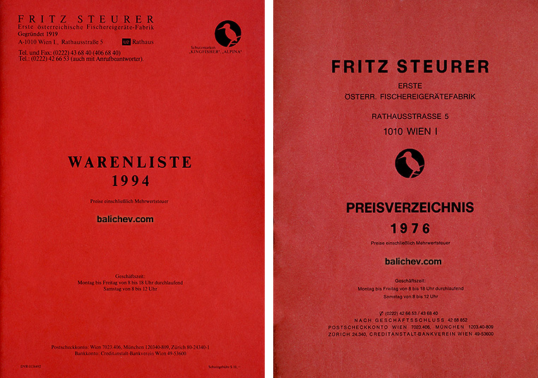 fritz steurer kingfischer kataloge 1976 1994