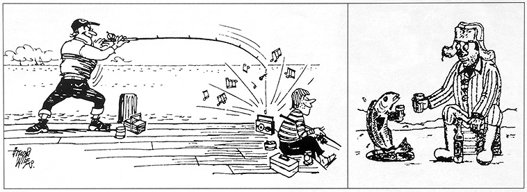 рыболовные карикатуры